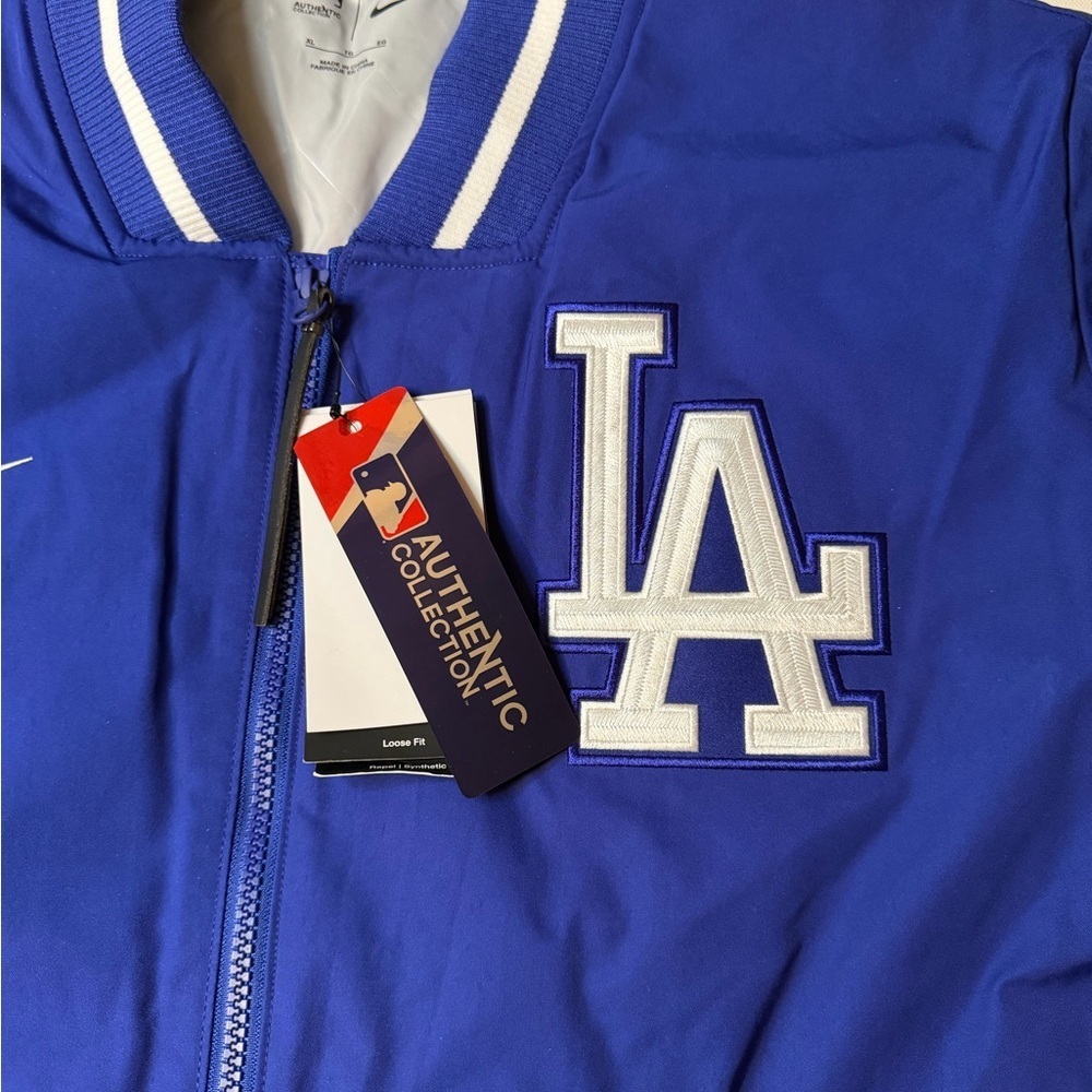 NWT Nike LA Los Angeles Dodgers Baseball Dugout Full Zip Jacket Coat Mens XL - Picture 6 of 14